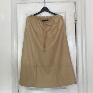PRIDE Italian smooth sheep butter leather skirt